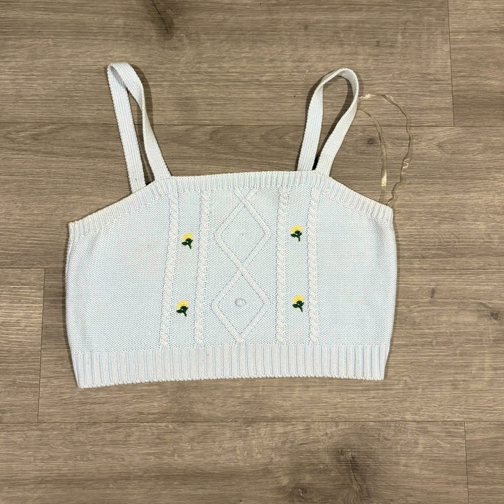 Wild Fable Knit Top Light Blue
